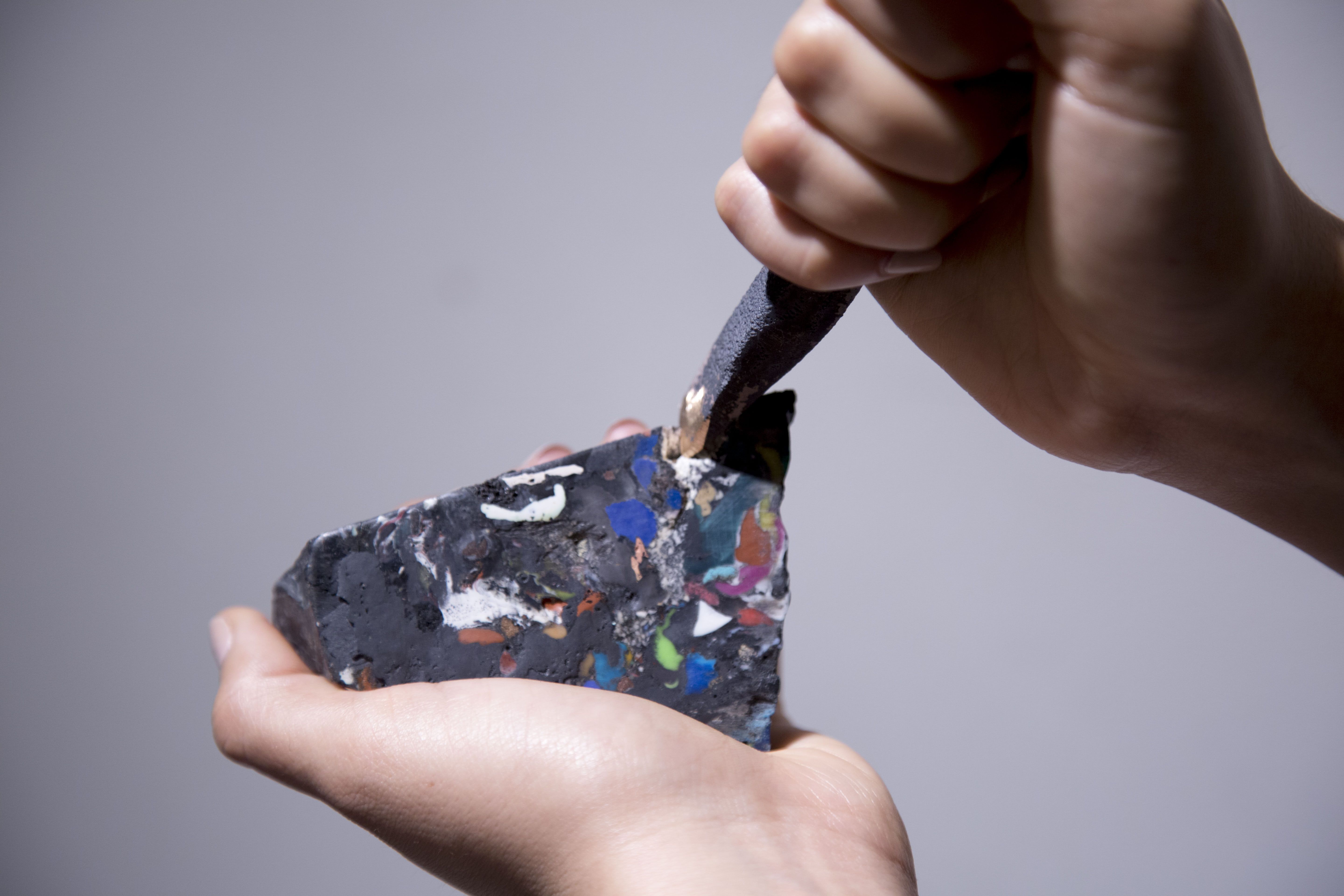 A lithoplast rock made by Shahar Livne