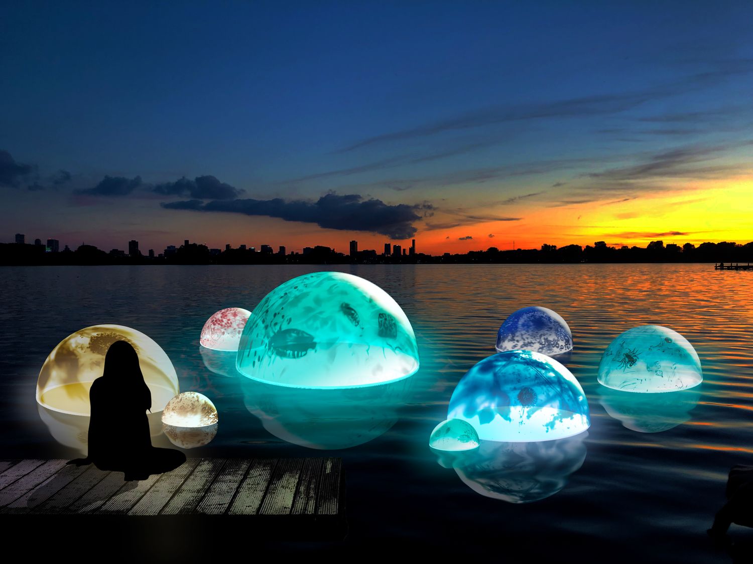 POND is a symphony of lights and water