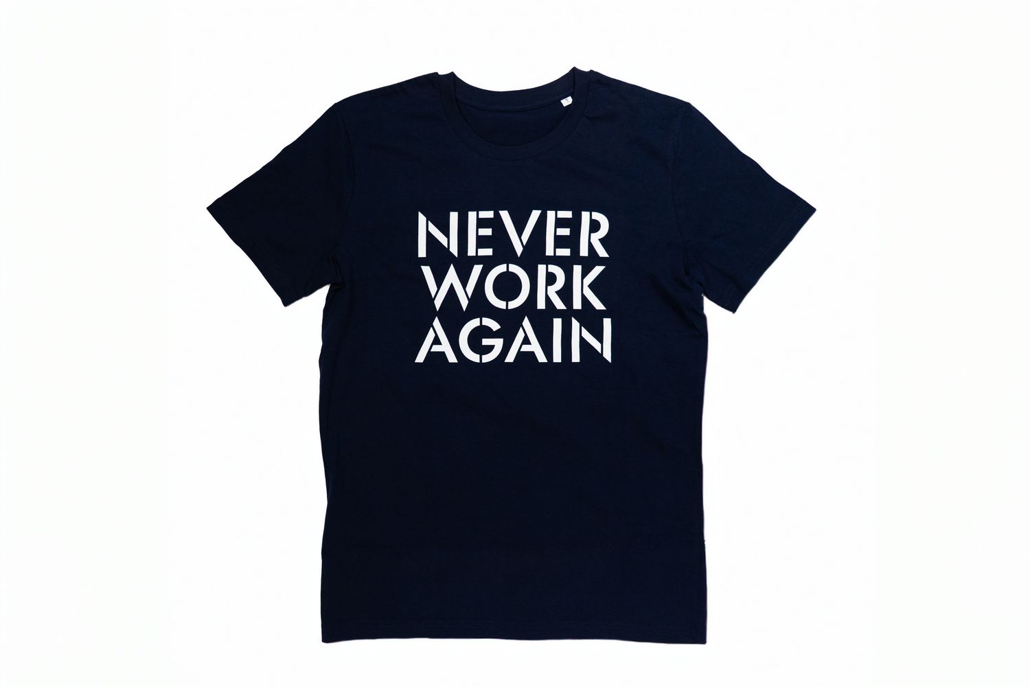 Shirt Never Work Again Blauw
