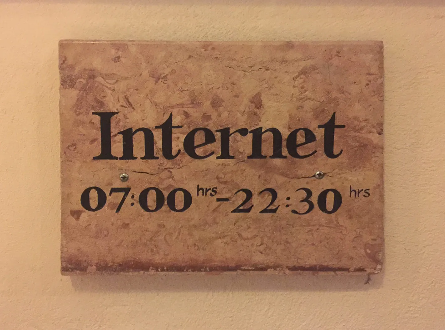 Internet Open Daily from 7:00 to 22:30