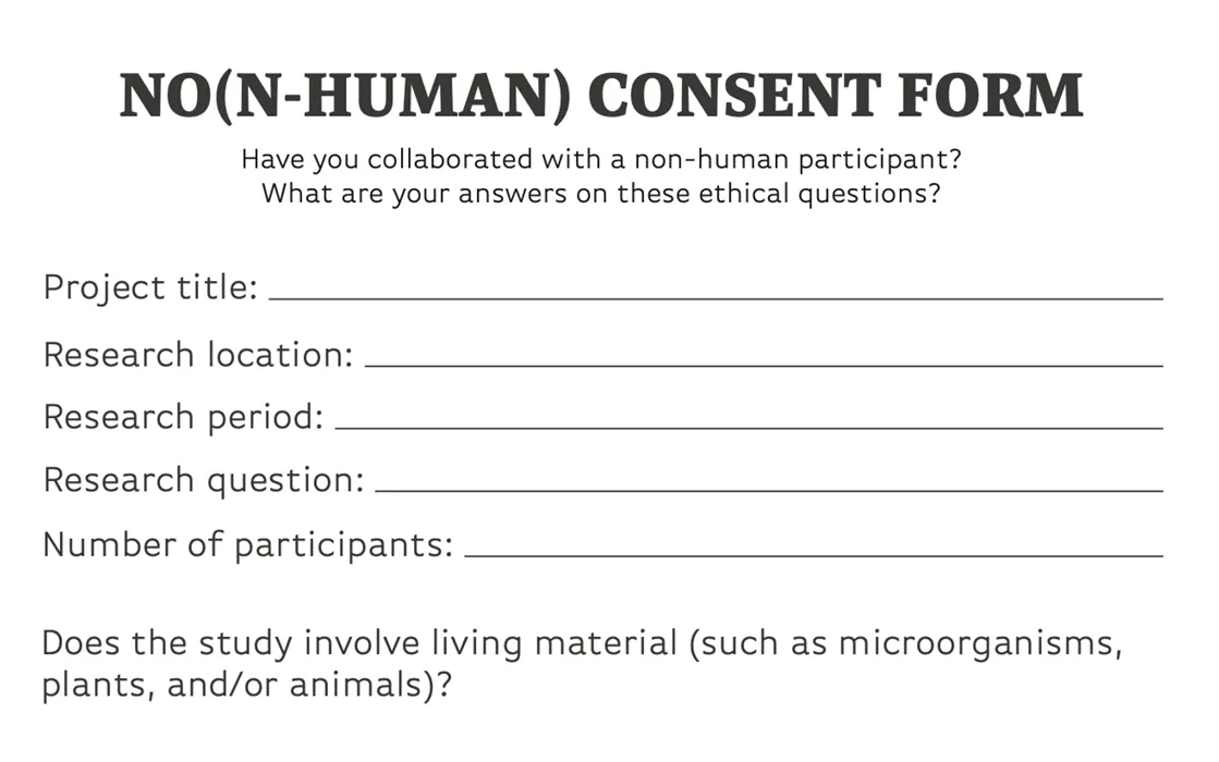 The No(nhuman) Consent Form