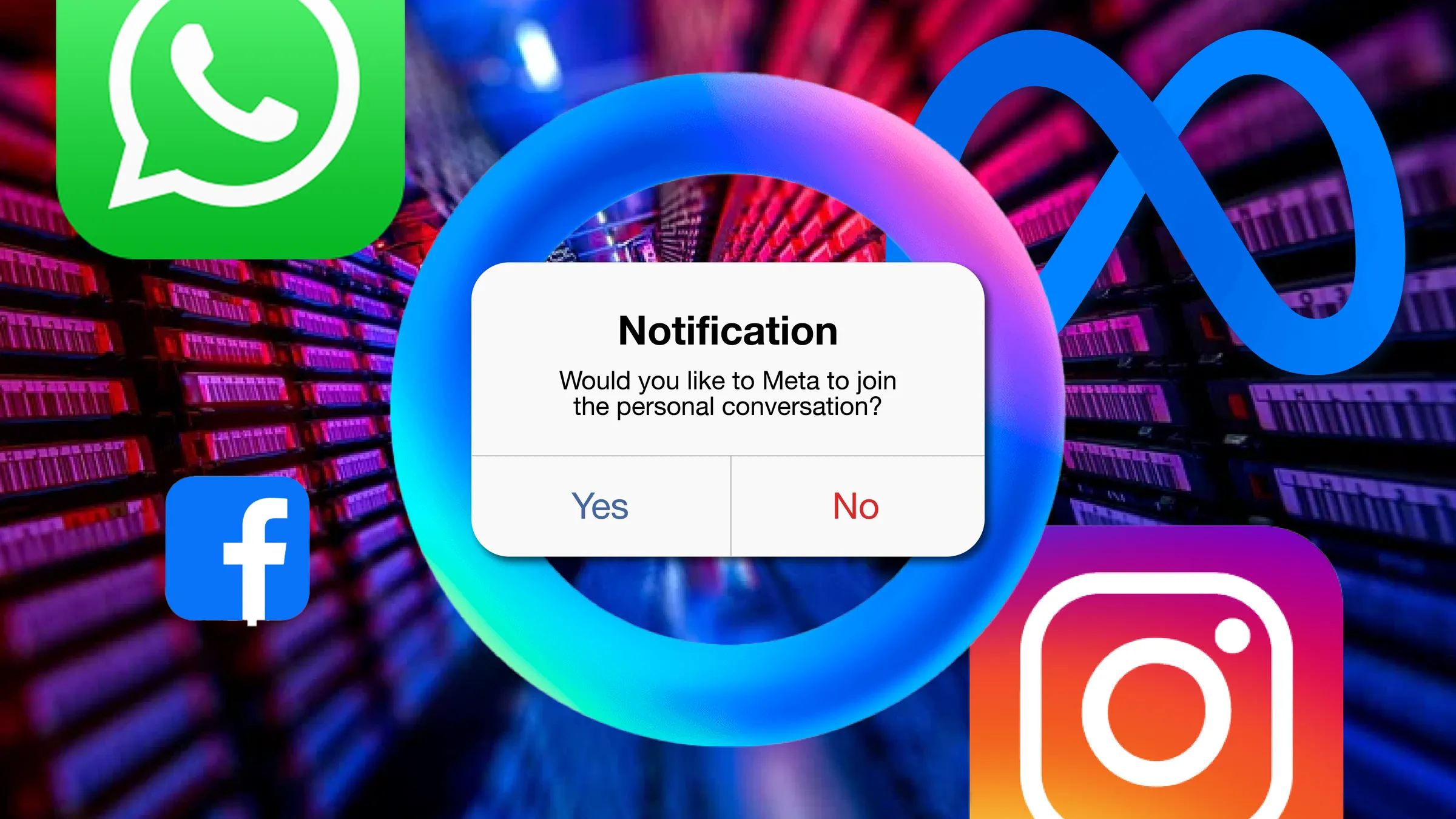 Meta AI: the blue circle in WhatsApp